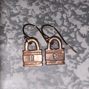 24K rose gold earrings